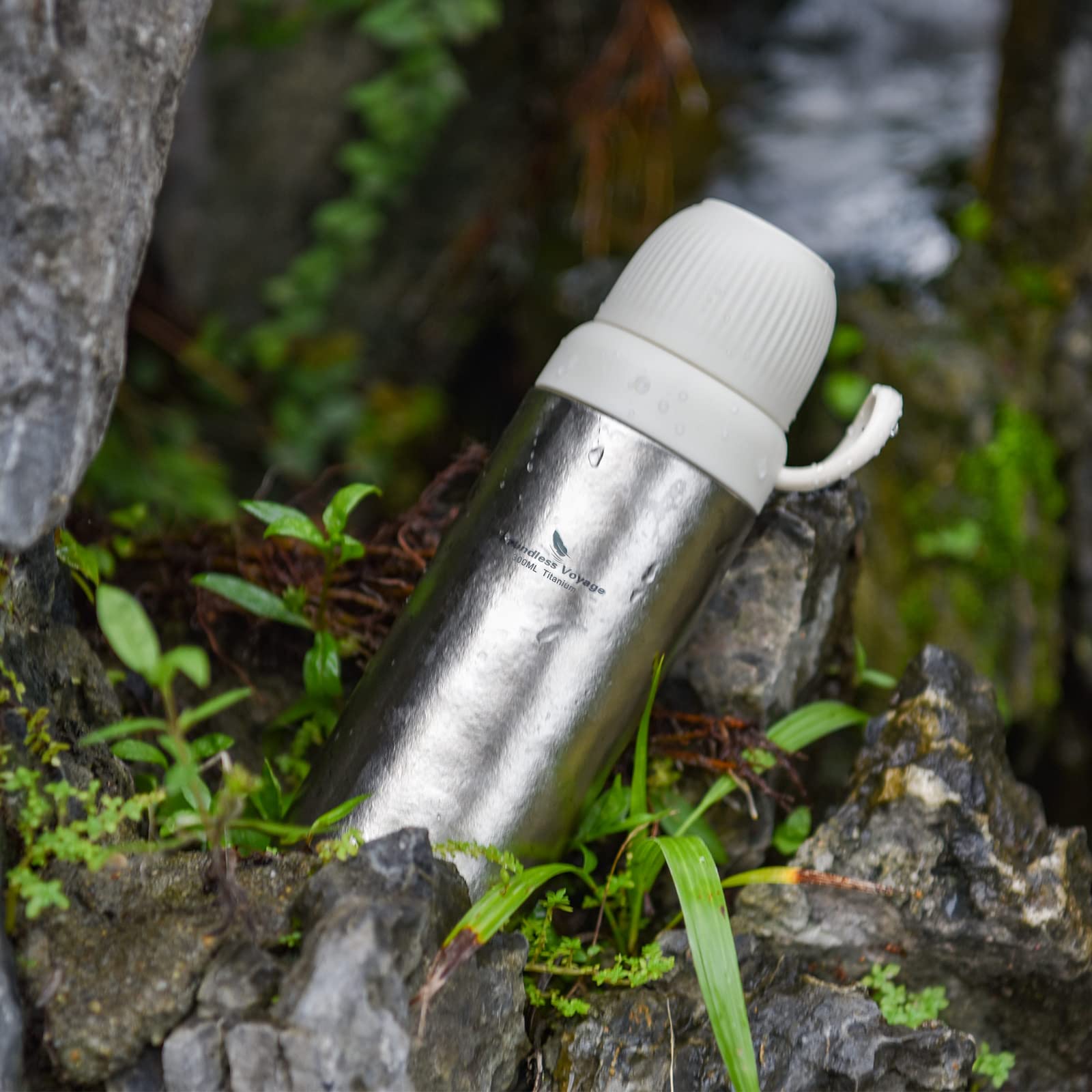 Boundless Voyage Bouteille isotherme en titane - Anti-fuite - Pour le sport, l'école, le fitness, l'extérieur, le camping - Ti3015D