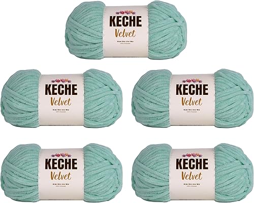 Vista 87 de Hilo de terciopelo Keche para crochet, suave chenilla voluminosa para bebé, manta Amigurumi, 100 gr (121 m) - Turquesa
