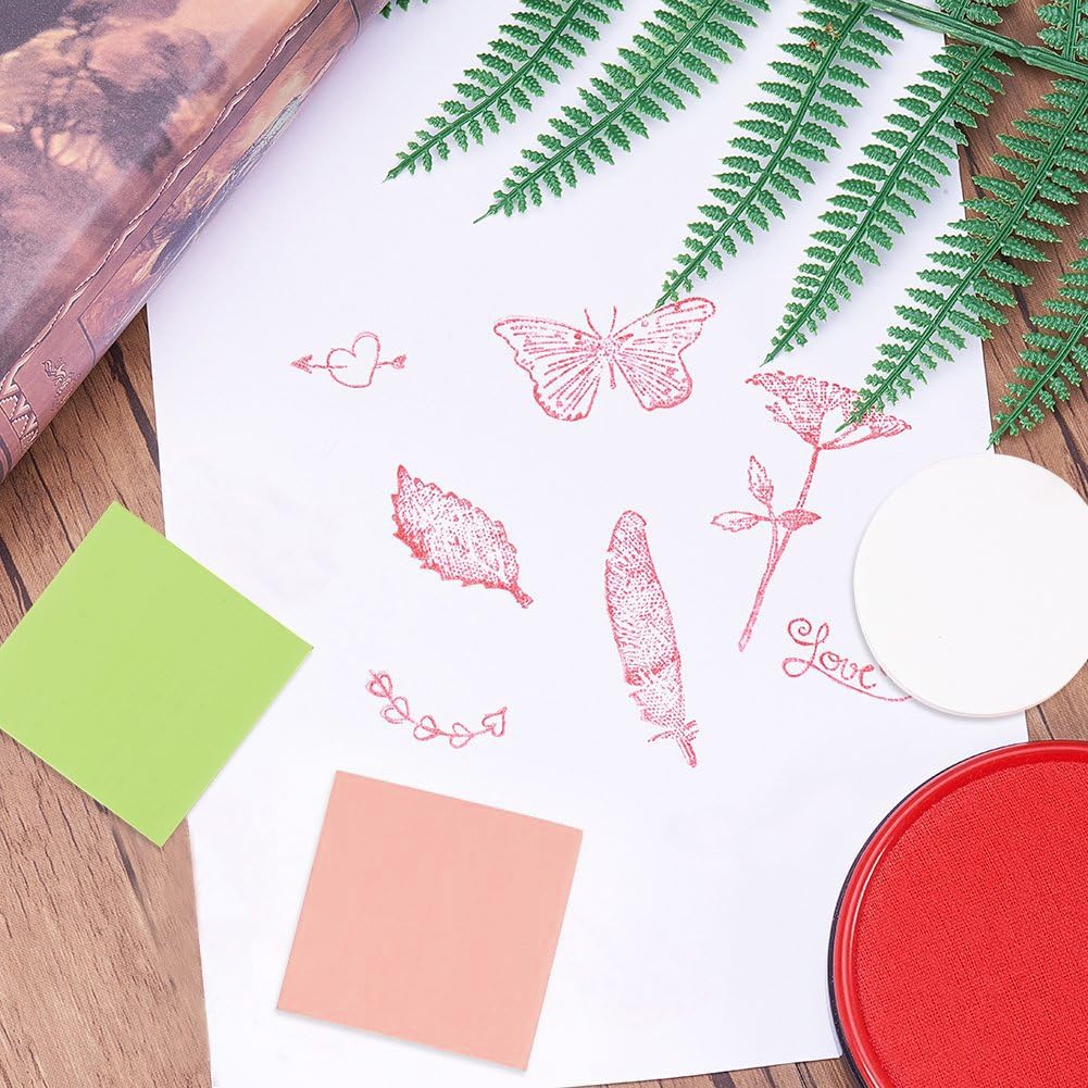 10 Timbri In Gomma Per Fai Da Te - Forme Tonde E Quadre Per Scrapbooking E Cartoline - Foto 11