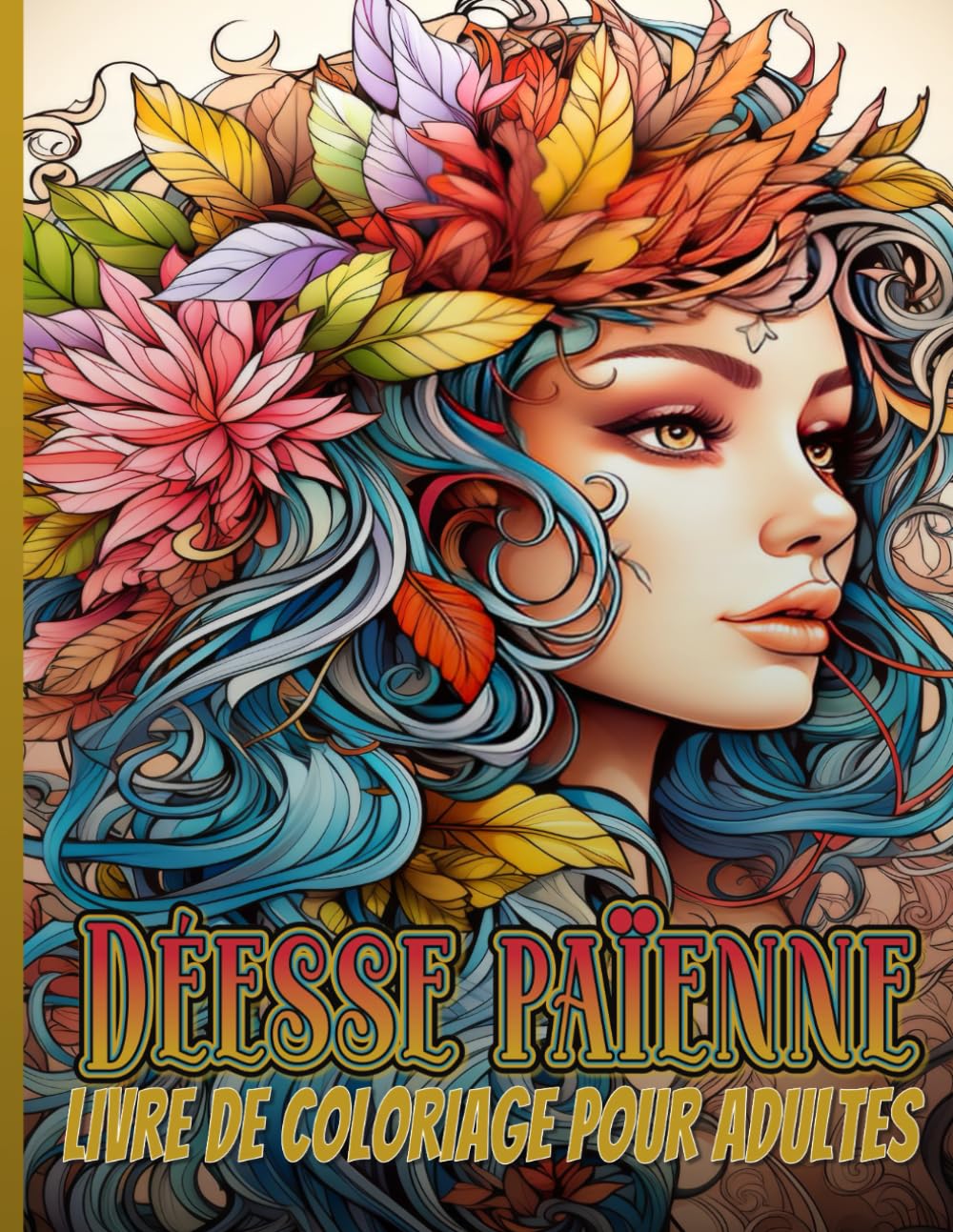 Déesse Païenne Livre de Coloriage Pour Adultes: Dieux païens, créatures mythiques, dessins celtiques à colorier pour les femmes, les personnes âgées et les adolescents. Gros caractères