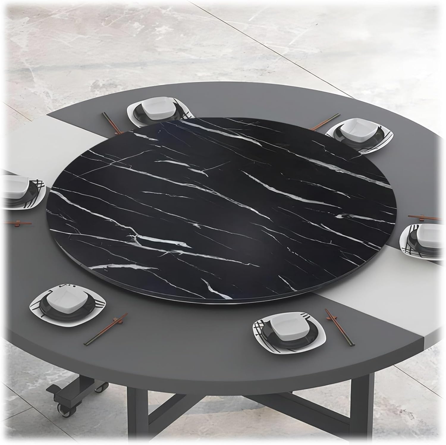 Round Tabletop Lazy Susan Rotating Turntable, 20" 24" 28