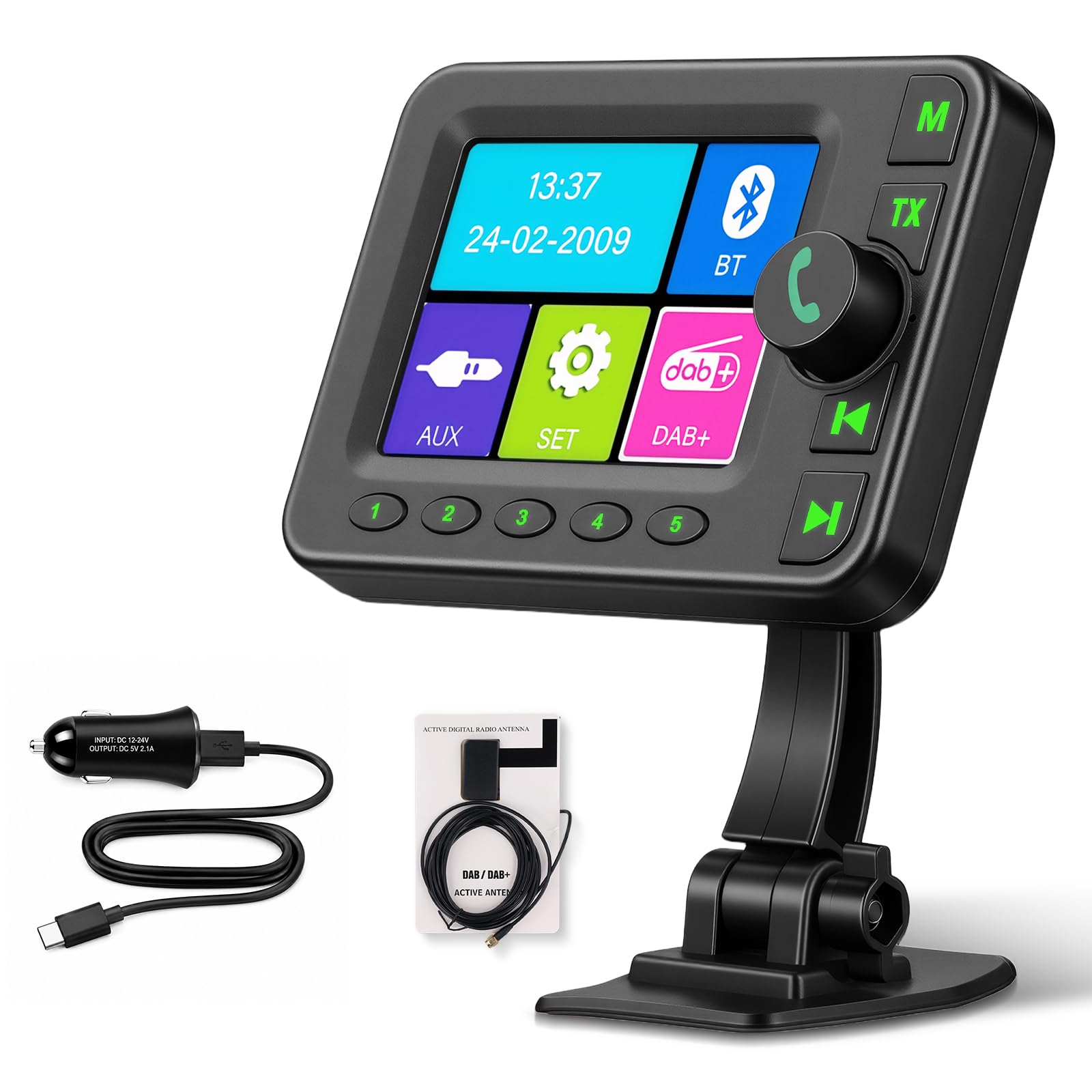 Hodozzy Adaptateur Dab pour Autoradio, Plug&Play Adaptateur Dab+ Voiture