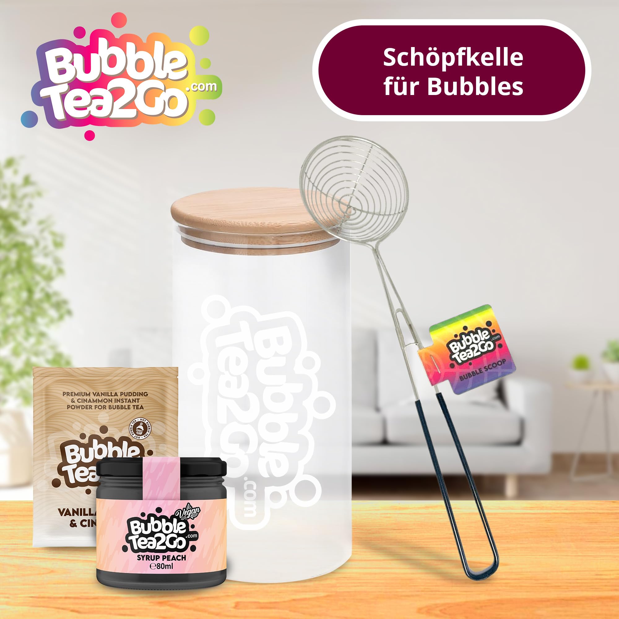 Bubble Tea Schöpfkelle, Tapioca, Jelly & Boba Bubble Tea Skimmer & Tapioca Scooper, Edelstahl-Küchenutensil für alle Arten von Boba Bubbles & Tapioca Pearls