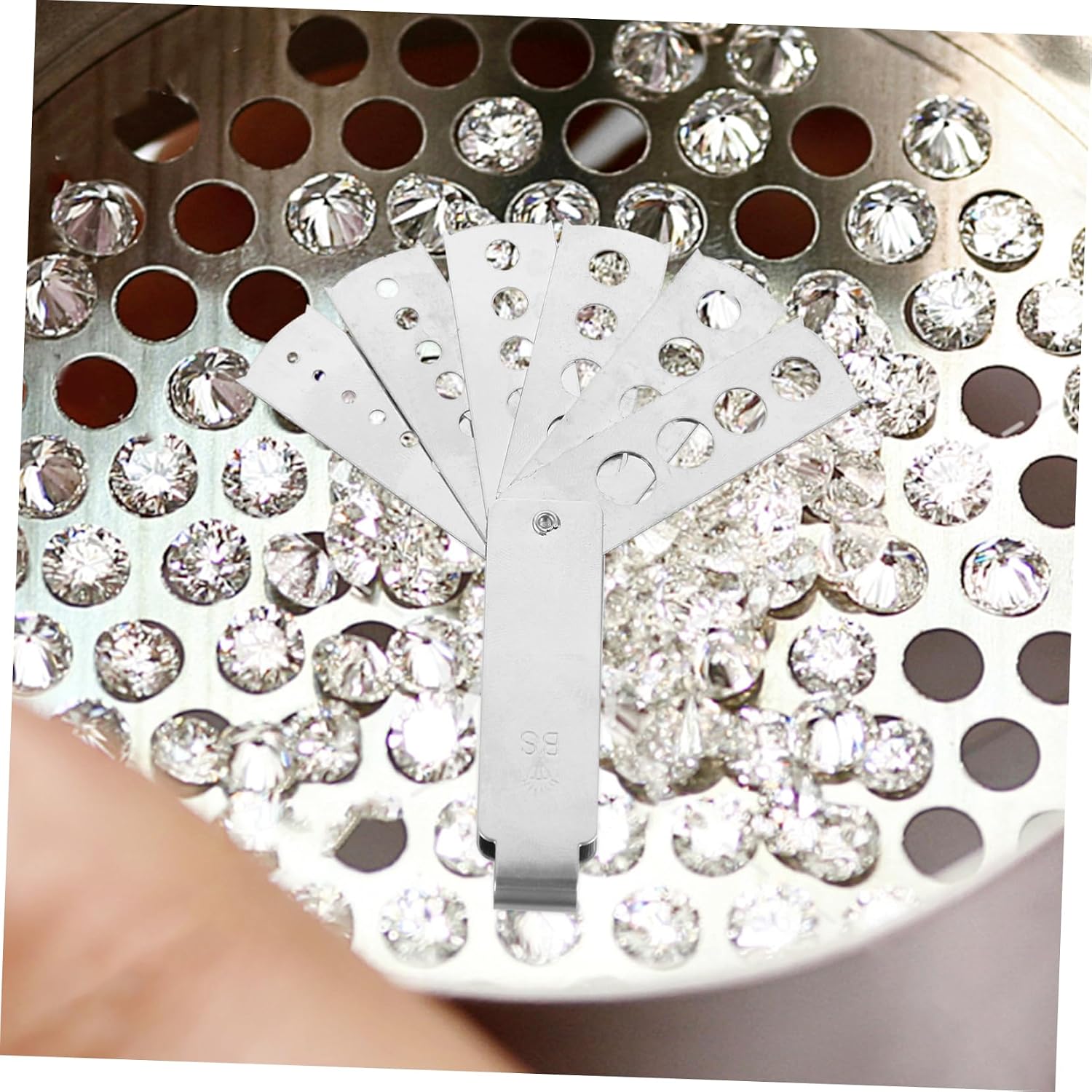 SEWOART 1set Gem Measuring Tool Professional Gauge for Accurate Measurement of Gems and Jewelry Portable and User-Friendly Design for Crafting and
