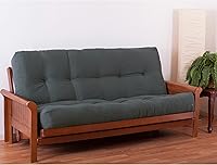 Vista 44 de Blazing Needles Colchón futón de sarga Renewal de 9 pulgadas, matrimonial, índigo