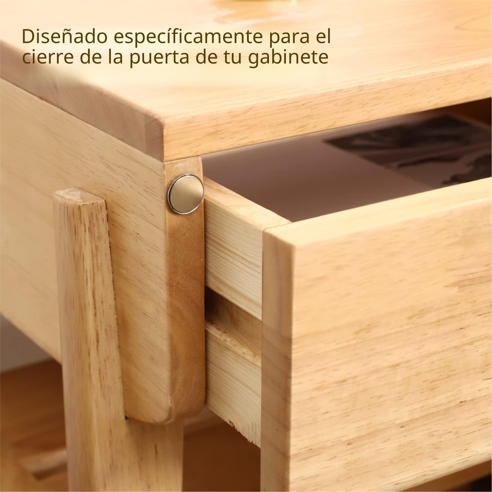 Mousike Captura magnética de puerta ultra fina imanes de gabinete de acero inoxidable con imán de cajón para cierre de puerta corredera, armario de cocina, armario de armario (D15-4)