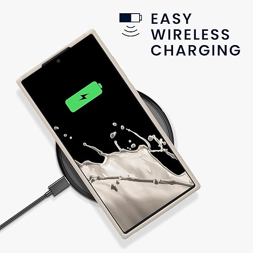 Miniatura 5 de kwmobile Funda compatible con Samsung Galaxy S22 Ultra - Funda de silicona TPU con acabado suave - Crema mate