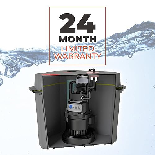 Miniatura 9 de Barnes 147362 Modelo ESB33LT Sistema de bomba de sumidero de bandeja de lavandería premontada con bomba ESB33, 13 HP, 120 V, 45 GPM, descarga de 1.5