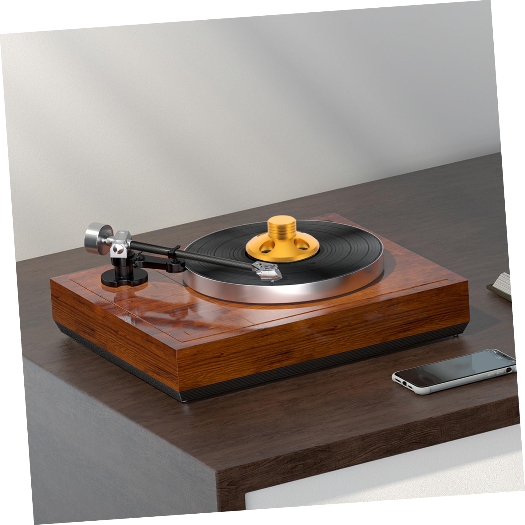 VILLCASE Estabilizador de Peso Récord Tocadiscos de Vinilo Aleación de Aluminio Reduce Vibraciones de Audio Instalación Elegante