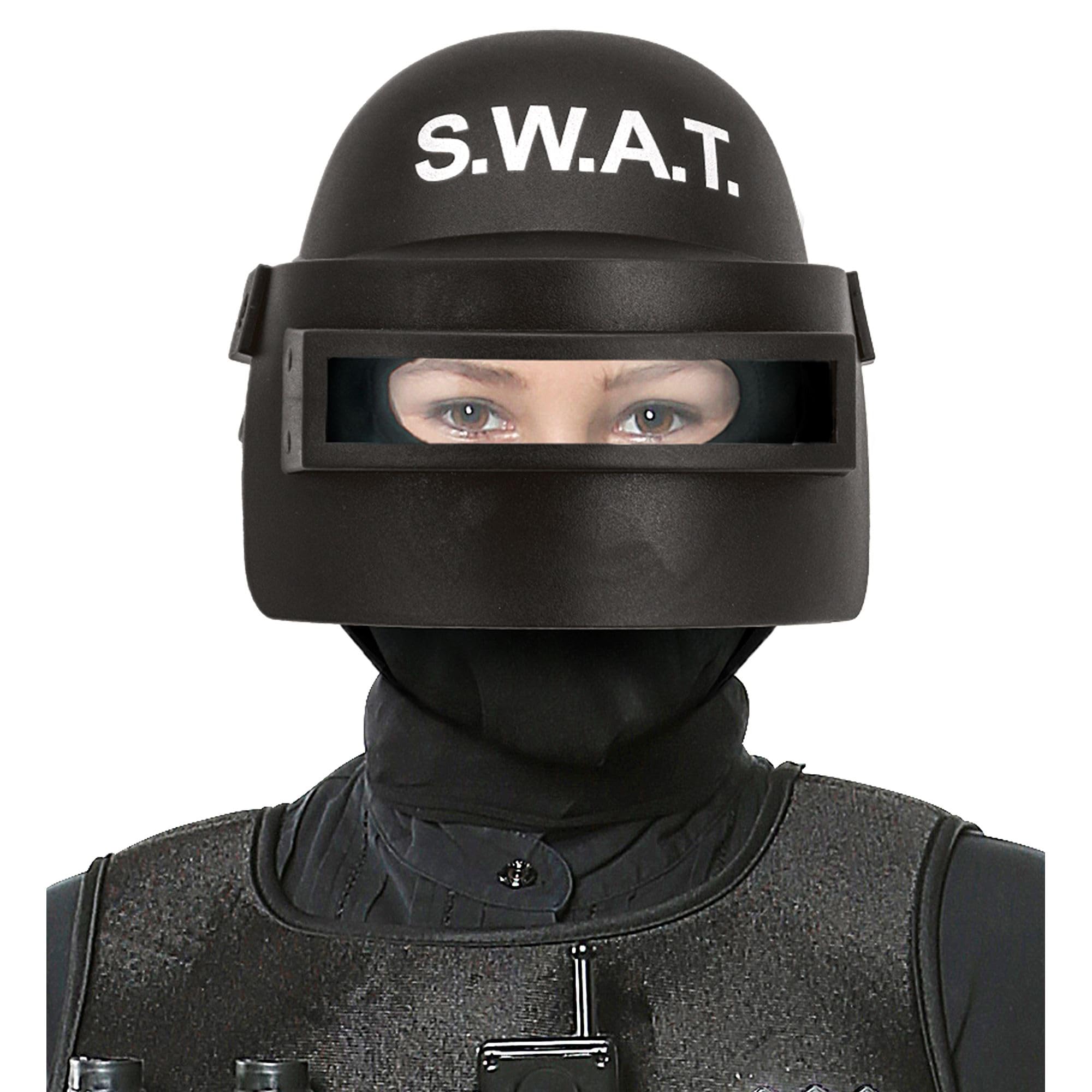 W WIDMANN MILANO Party Fashion - hełm S.W.A.T. z przyłbicą dla dzieci, wykonany z twardego plastiku, Swat Agent, Policja, FBI, SEK
