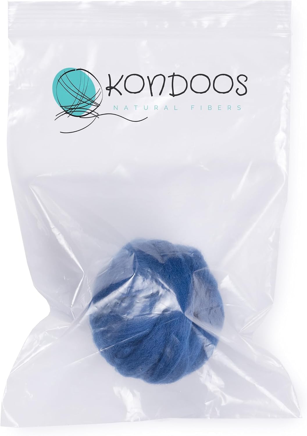 Natural Wool roving, 2 OZ. Best Wool for Needle and Wet Felting, handcrafts and DIY Spinning Projects, Wool Felting Supplies. Dyed Colors. (Electric Blue, 2 oz) image 2