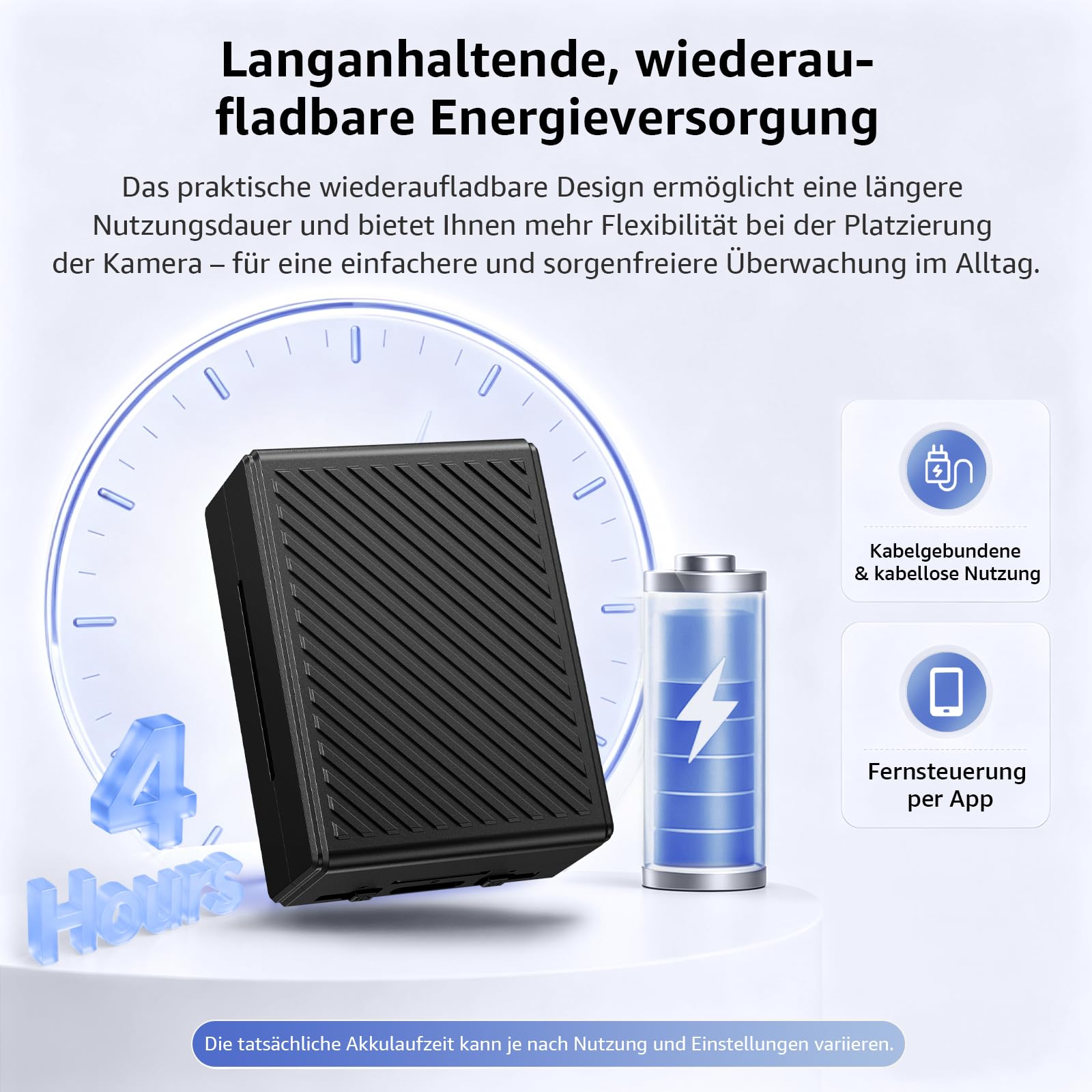 Mini Kamera 4K WLAN, Kleine Kamera für Innenräume mit Nachtsicht, Bewegungserkennung & App-Benachrichtigungen, Live-Ansicht, Cloud- & Micro-SD-Speicher, Überwachungskamera für Zuhause und Büro