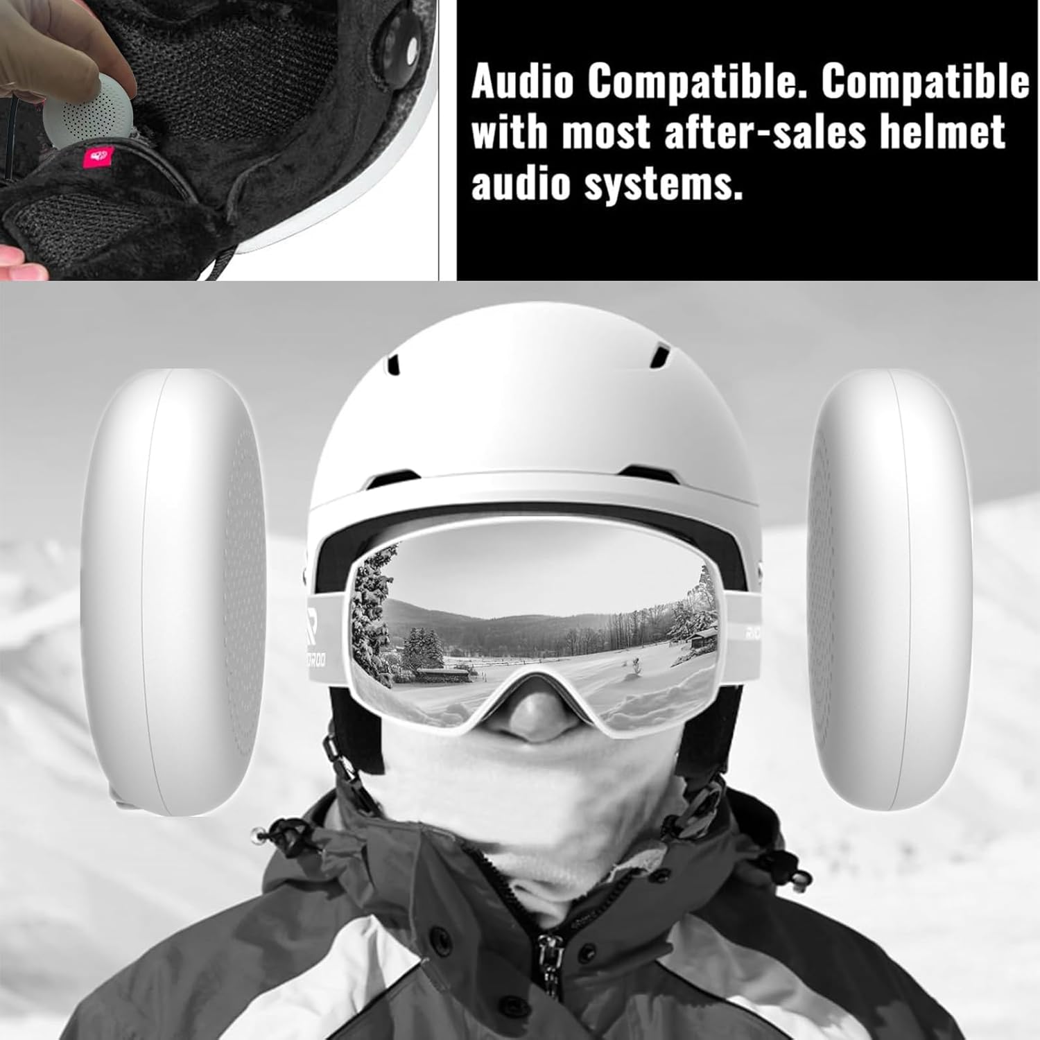 ski Helmet Headphones,True Wireless Bluetooth Helmet Speakers for Skiing, Snowboarding Mountain Biking - Image 6