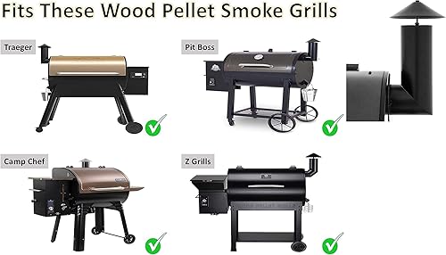 Miniatura 4 de Chimenea de repuesto con junta para fumadores de remolacho, Pit Boss, Camp Chef y otras parrillas de pellets