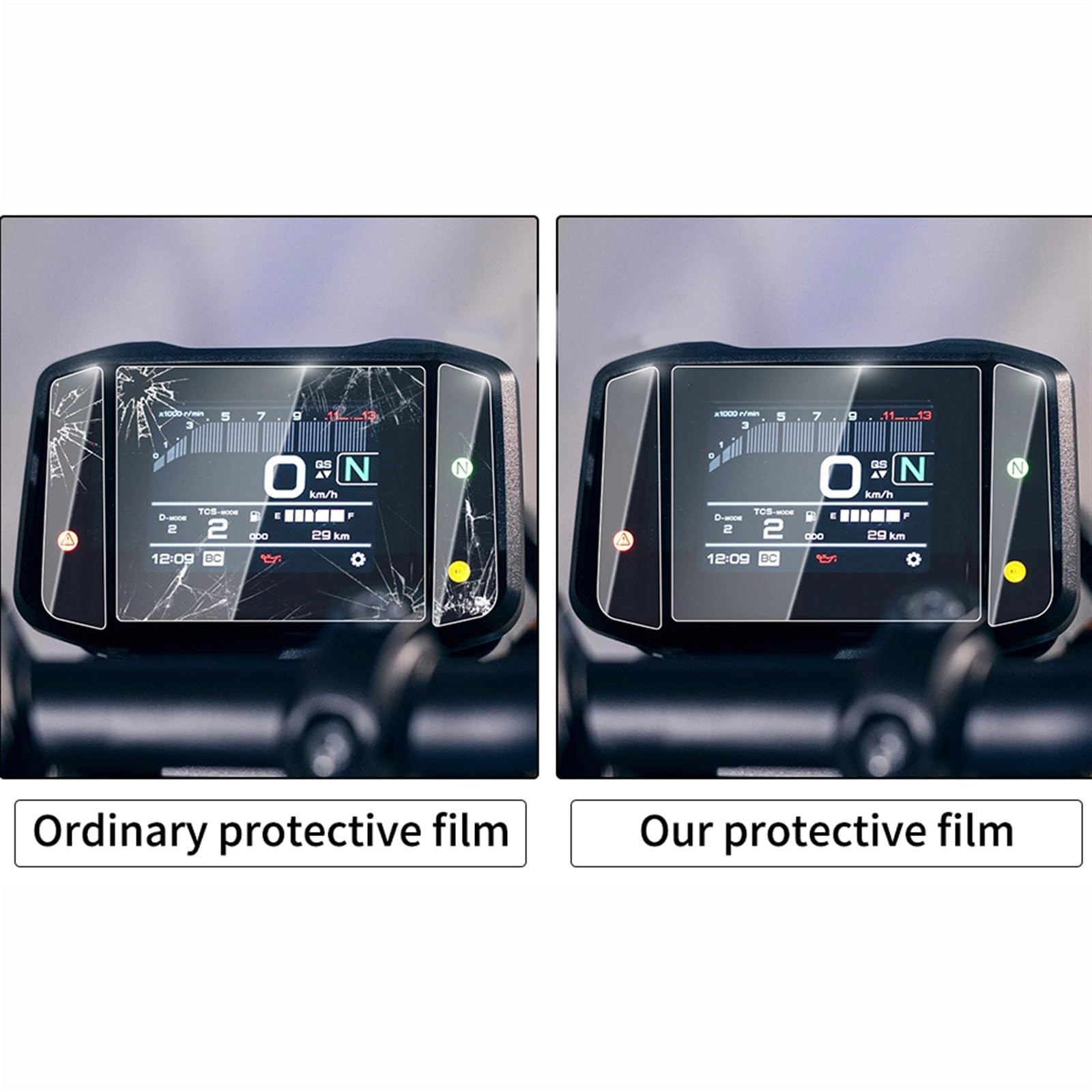 Motorrad Zubehör Instrument Dashboard Tacho Schutz Film Bildschirm Für Y&amaha MT-09 MT09 MT 09 SP 2021 2022 FZ-09 Zubehör (Color : 2pcs)