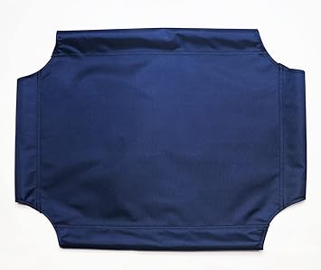 Mellifluous Replacement Elevated Cover for Dog Cat Pet Bed- Washable, Breathable, Cooling Polyester Fabric (S, Blue Cover Only)