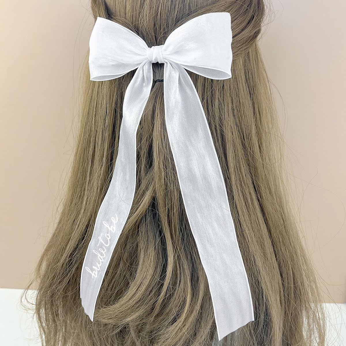Serre-Tête de Future Mariée,Bandeau à Cheveux pour EVJF,Cheveux pour Future Mariée,Voile de Cheveux de Mariée Blanc,Accessoire Enterrement de Vie de Jeune Fille,pour Cadeau Future Mariée