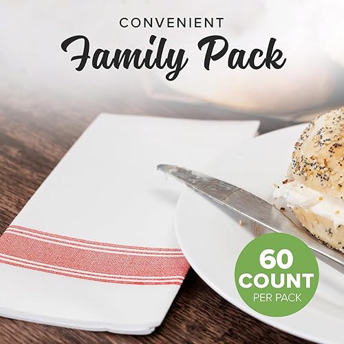 Miniatura 10 de SimuLinen - Servilletas decorativas  Como tela y desechables  Elegantes y duraderas  Suave y absorbente  Grande 19 x 17 pulgadas  Empaquetadas para