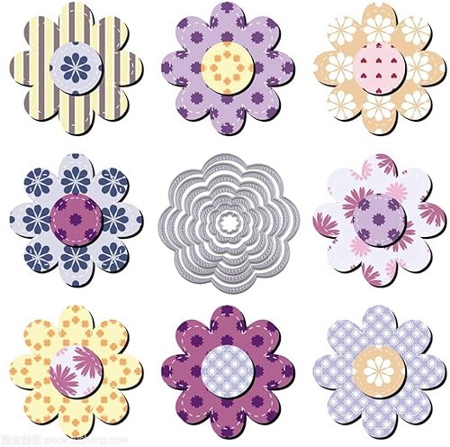 Miniatura 6 de 25 herramientas de relieve, 3 formas diferentes de troqueles de corte, moldes de plantilla de metal para hacer tarjetas, álbumes de recortes,