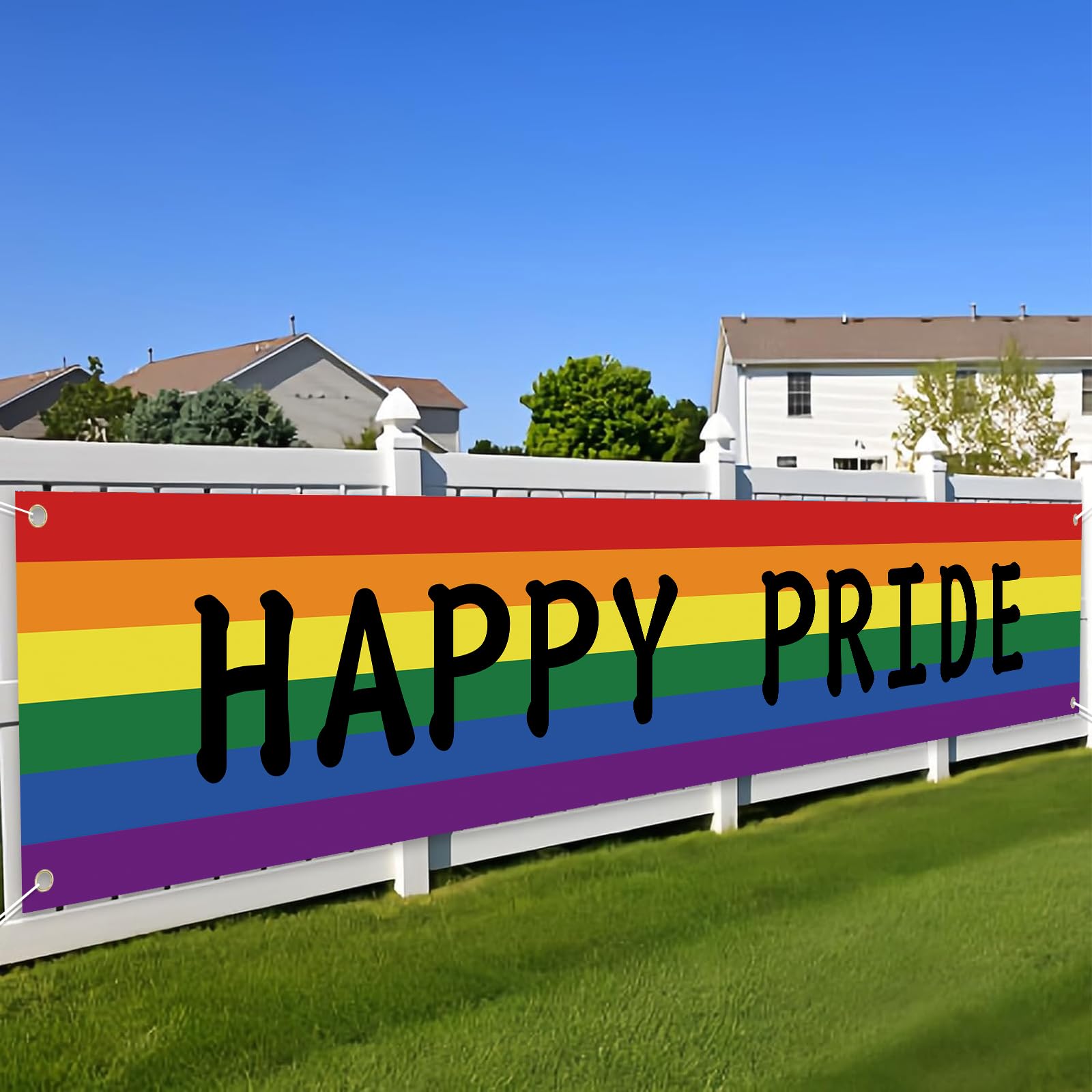 Pride Decorations Backdrop Banner Pride Indoor Outdoor Lgbtq Hanging Sign Lesbian Bisexual Transgender Month Photo Booth Prop Supply For Parade Home Accessory