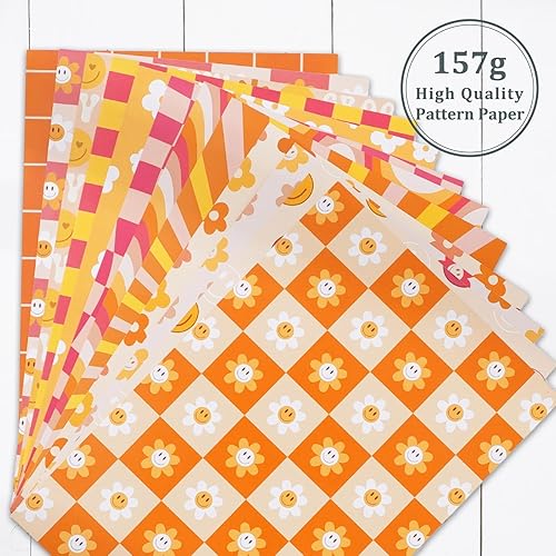 Miniatura 5 de Whaline 60 piezas de papel con patrón bohemio, tamaño A5, doble cara, multicolor, rectangular, sin recubrimiento, para manualidades y álbumes de