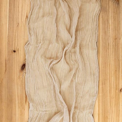 Miniatura 45 de Koyal Wholesale Camino de mesa de estopilla para decoración de boda, tela de gasa de tela transparente para granja rústica, fiesta bohemia nupcial,