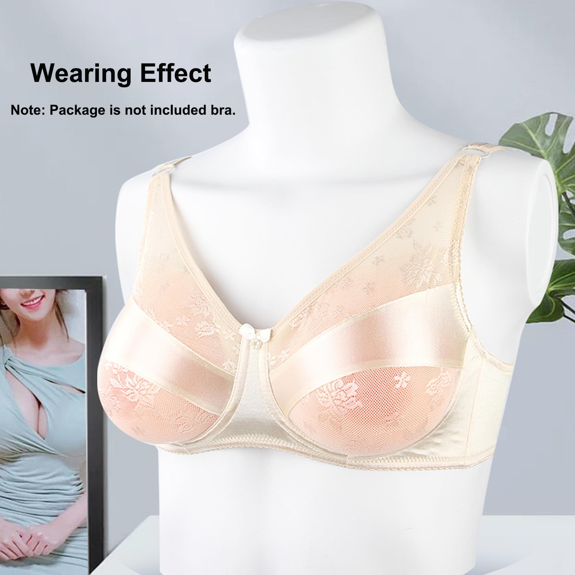 Selbstklebende Silikon Brustformen Falsche BrüSte für Mastektomie Prothese Transgender Crossdresser Cosplay B Cup 600g/Paar