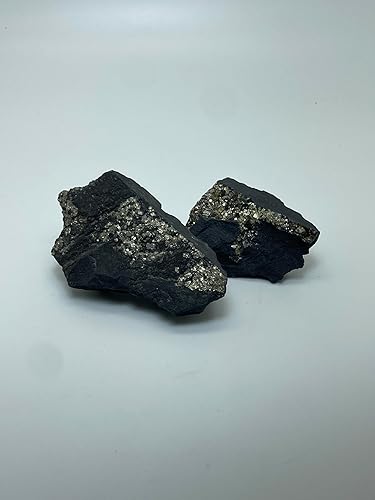 Miniatura 4 de Mineralist Colección, pirita en trozos de shungita, aproximadamente 1 libra, cristales curativos naturales crudos, piedras preciosas para