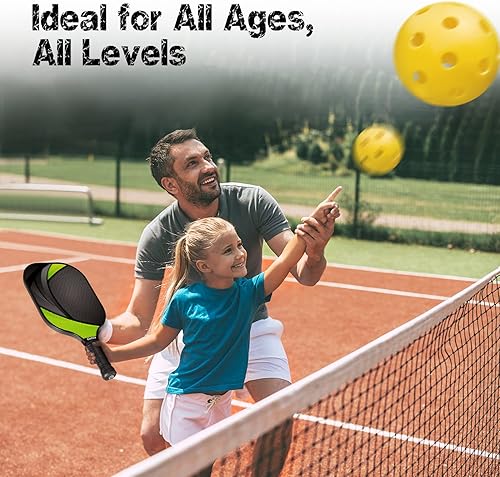 Miniatura 7 de Gonex Pickleball Paddles, USAPA Approved Graphite Pickleball Rackets with Comfort Grip, Carbon Fiber Pickleball Set of 24 Paddles with 4 Balls,