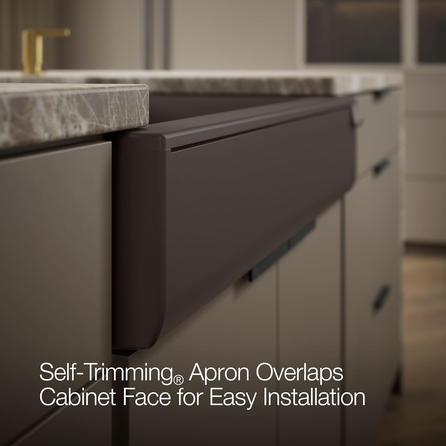 Kohler 25784-CM2 Cairn® Undermount single-bowl farmhouse kitchen sink, Matte Brown