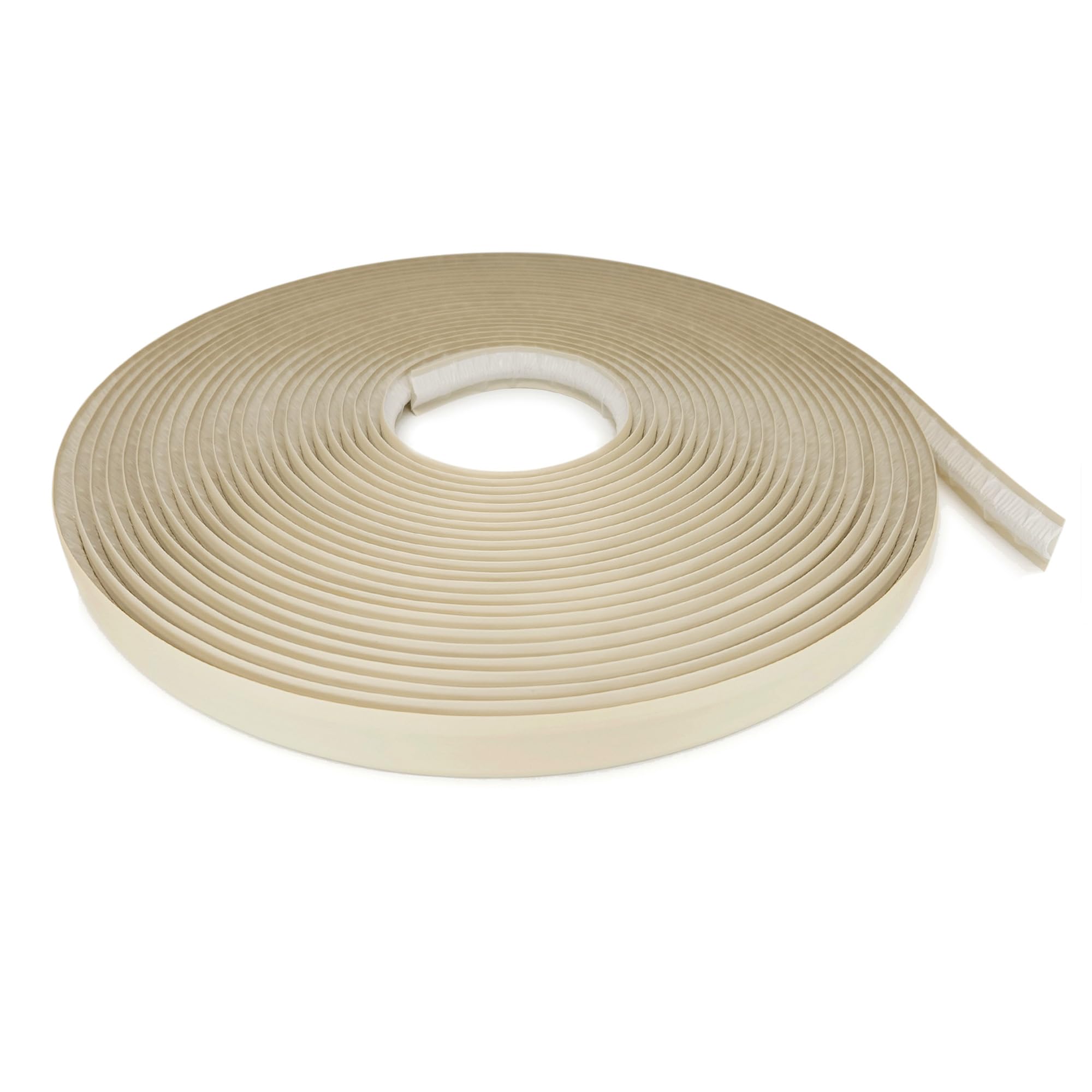 3/4 Inch (Covers 3/8" Gap) Flexible, Self-Adhesive, Caulk and Trim Strips for Floors, Ceilings, Countertops and More (Ivory, 50 Ft Long)