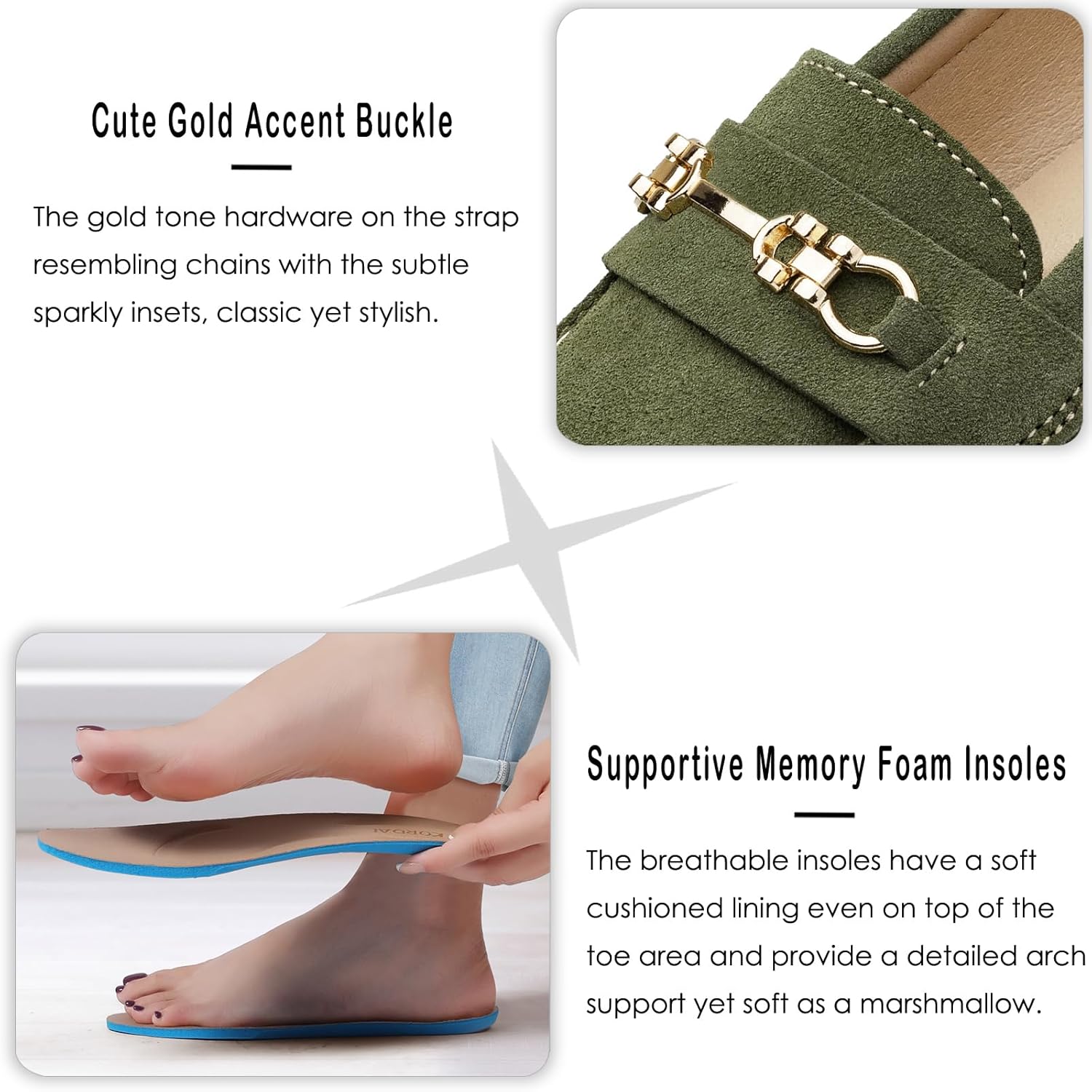 KORDAL Women's Comfortable & Lightweight Suede Leather Loafers Slip-Ons Driving Mocs Walking Shoes Cute Business Casual Dress Shoes Work Flats for Women - Image 5