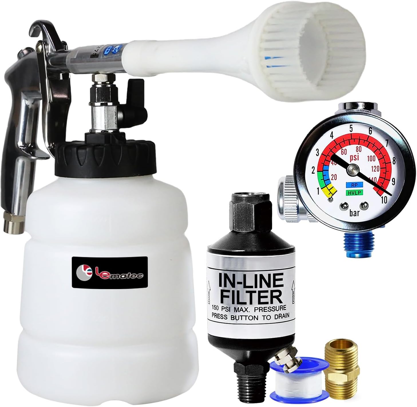 Foam Gun, Regulator & Moisture Filter for Auto Detailing Pros