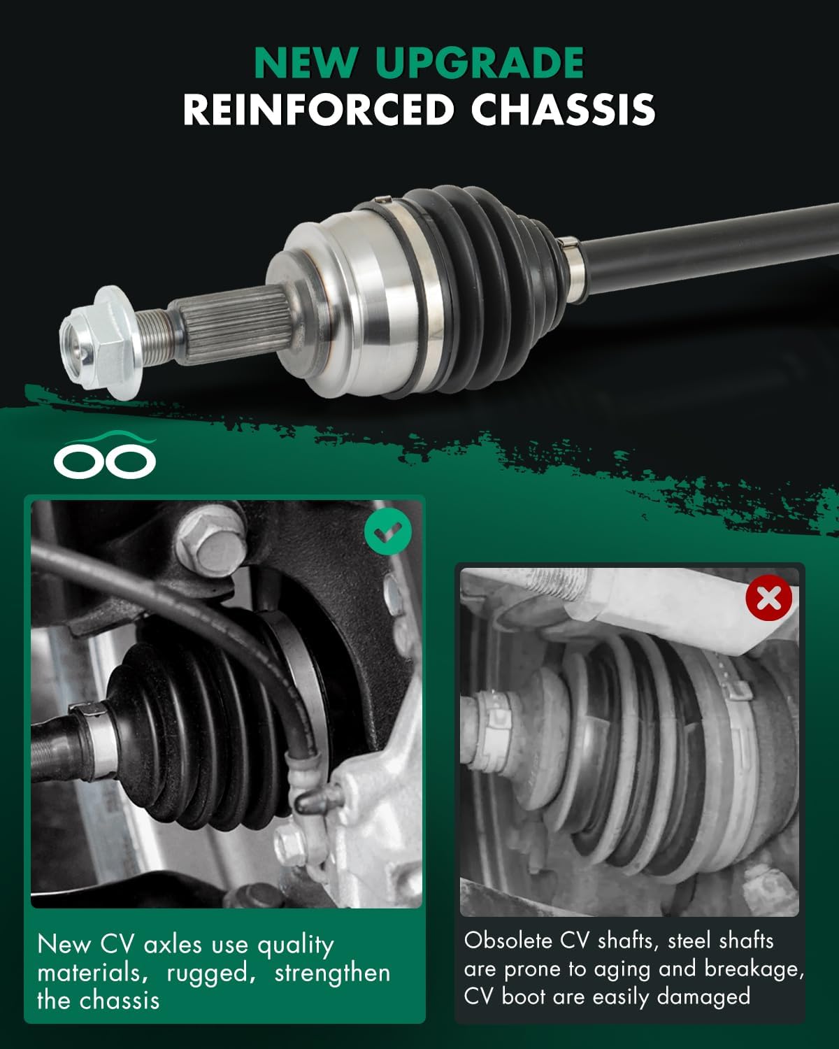 SCITOO Front Left Right CV Axle Half Shaft Fit For Scion iA 1.5L,For Toyota for Yaris iA 1.5L 2016-2017 43420WB003