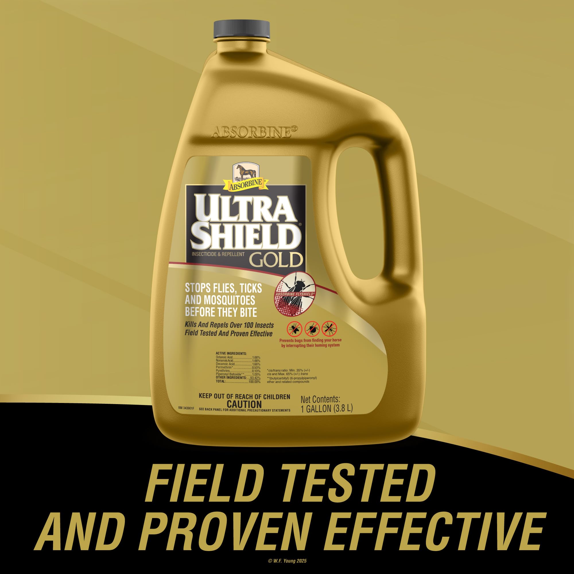 Absorbine UltraShield Gold 128oz Insecticide & Repellent for 100+ Insects, Use on Horses - image 2