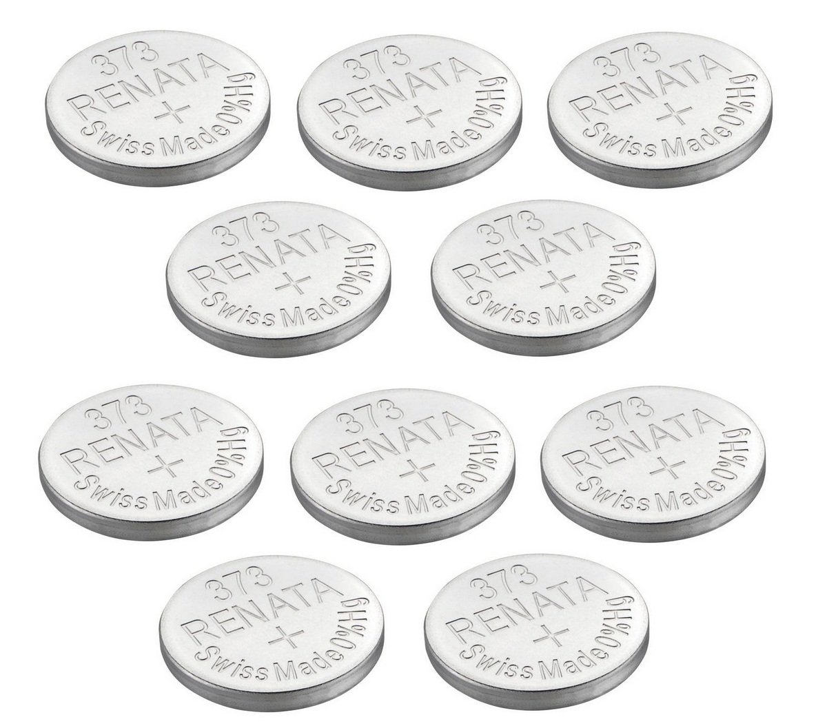 Renata Watch Battery Swiss Made Renata 373 or SR916SW 1.5V (10 Batteries, 373 or SR 916 SW)