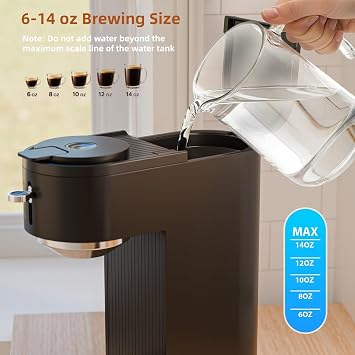 COWSAR Mini Single Serve Coffee Maker for K-CUP Pod & Ground Coffee