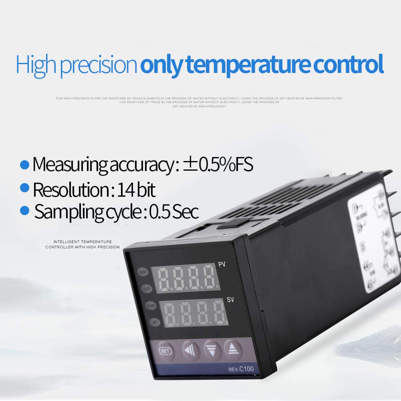 Régulateur de température PID REX-C100, alarme 0 ~ 1300 Kits de contrôleur de température PID à LED numérique REX-C100 AC110V-240V