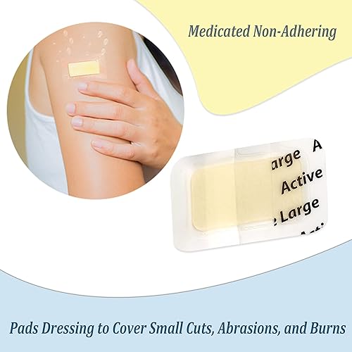 Miniatura 6 de Vendajes de miel de grado médico (10 piezas en 2 paquetes)  30% miel  cicatrización de heridas, impermeables, medicadas, no adherentes, almohadillas