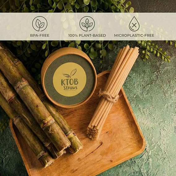 KTOB 200 Count Compostable Sugarcane Straws