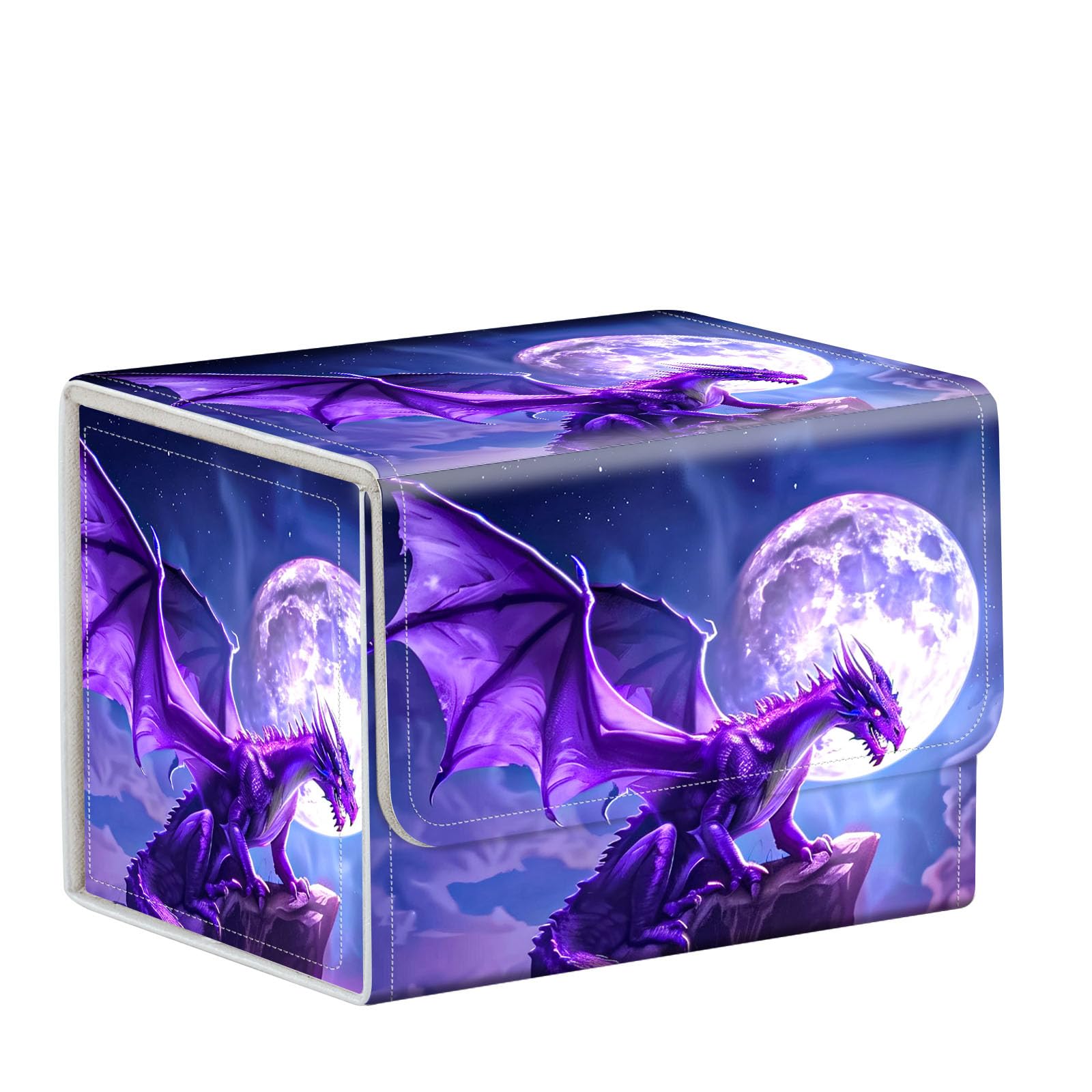 ETLKJVBL for MTG Card Storage Solution, Amethyst Dragon for MTG Card Box and Commander Decks, High Capacity Anime Card Sleeves for MTG Deck Box — image 1