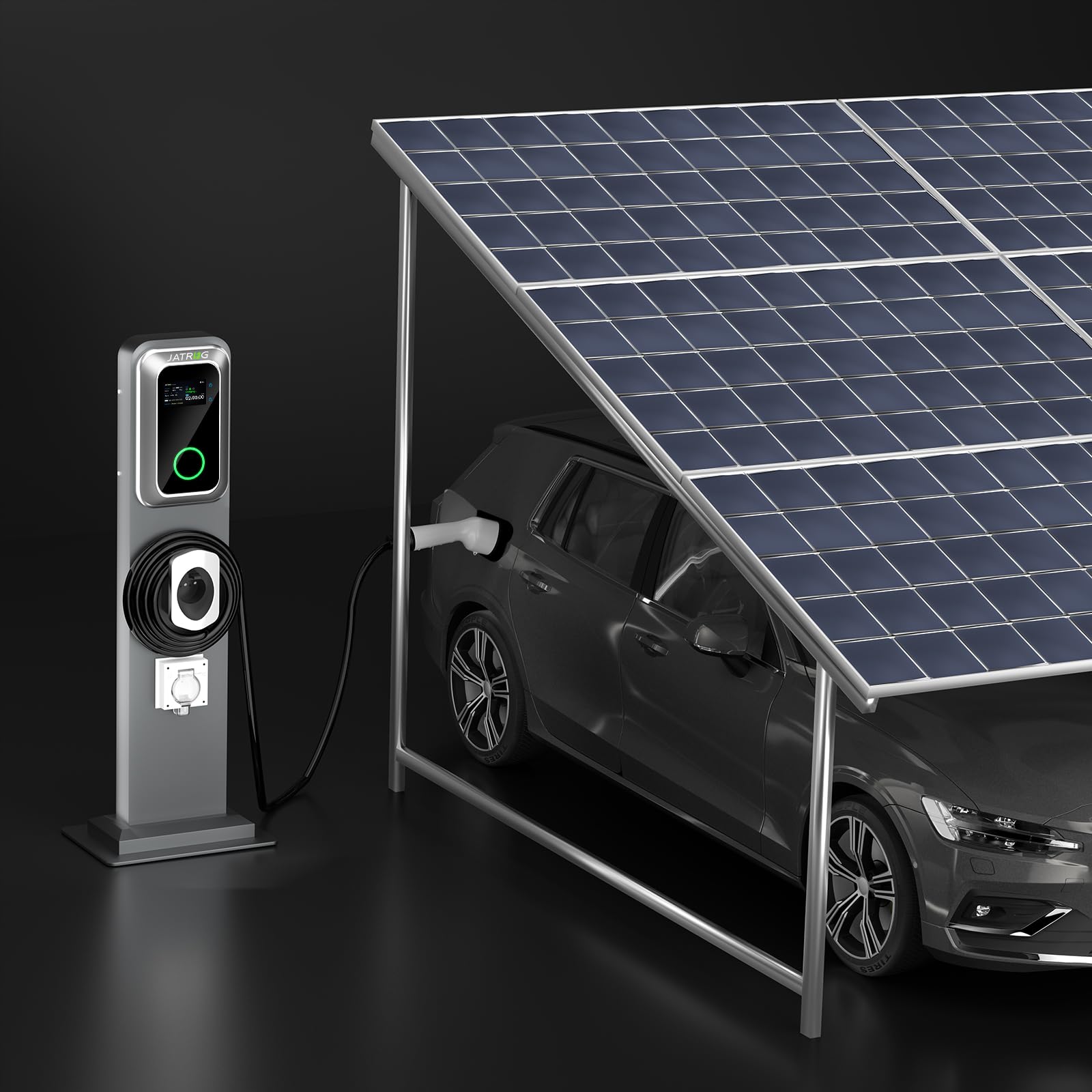K1 Kit terminale di ricarica S1 wallbox 7kw 32A monofase cavo 8M veicoli elettrici con palo di supporto +presa rinforzata impermeabile