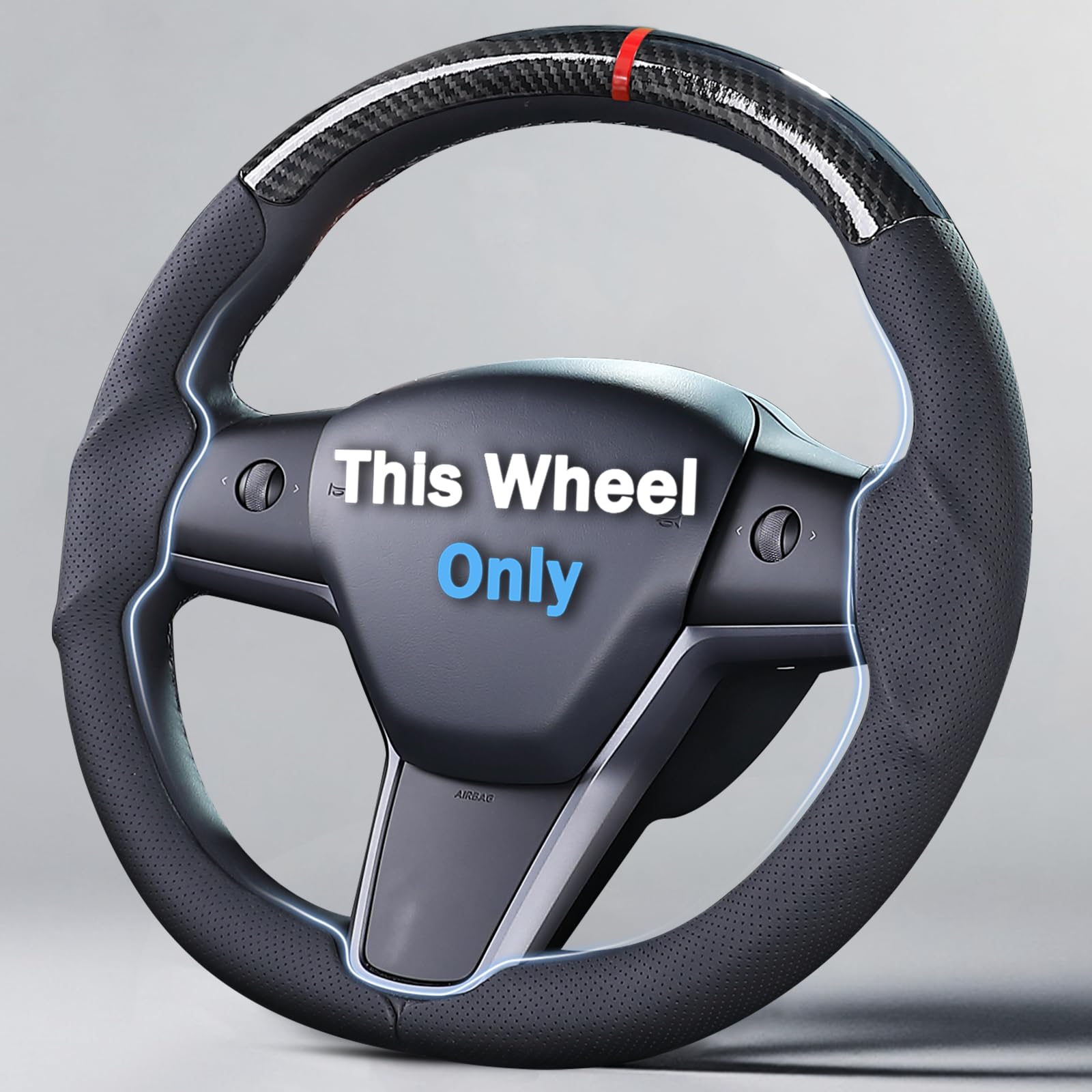 Steering Wheel Cover for 2017-2023 Tesla Model 3 2020-2024 Tesla Model Y