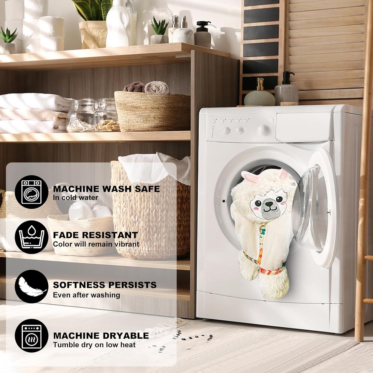 Wearable Blanket Adult Animal, Cute Hoodies, Comfy Blanket Hoodie, Gifts for Mom Girl Wife Friend for Christmas (Alpaca Pink) - Image 6