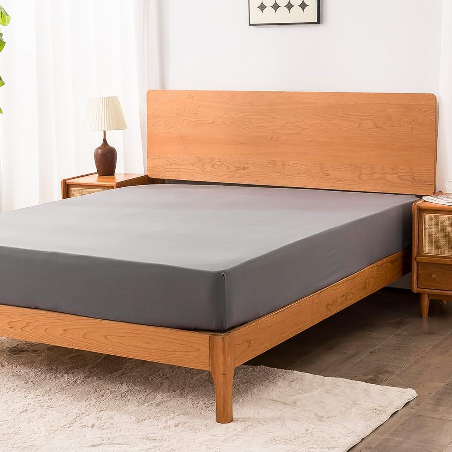 Fitted Sheet Twin Size - 16 inch Deep Pocket Bed Sheet - Soft Prewashed Brushed Microfiber - Breathable, Fade Resistant, Easy Care, 1 Twin Fitted Sheet Only (Dark Grey,39"x75") - Image 4