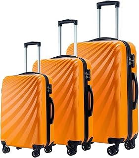 Mala de viagem luxuosa para PC mala de viagem mala com roda 24 malas resistentes a quedas 20/24/28 polegadas capa resistente a arranhões Mala, Laranja (1 peça), 20"