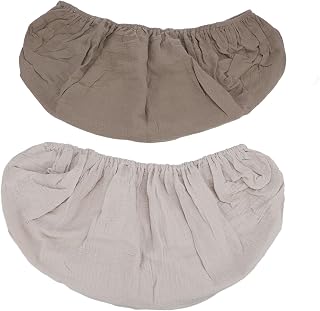 Masyrt Funda para cambiador de pañales suave y transpirable de color sólido, 2 hojas para cambiador de bebé (albaricoque marrón claro)