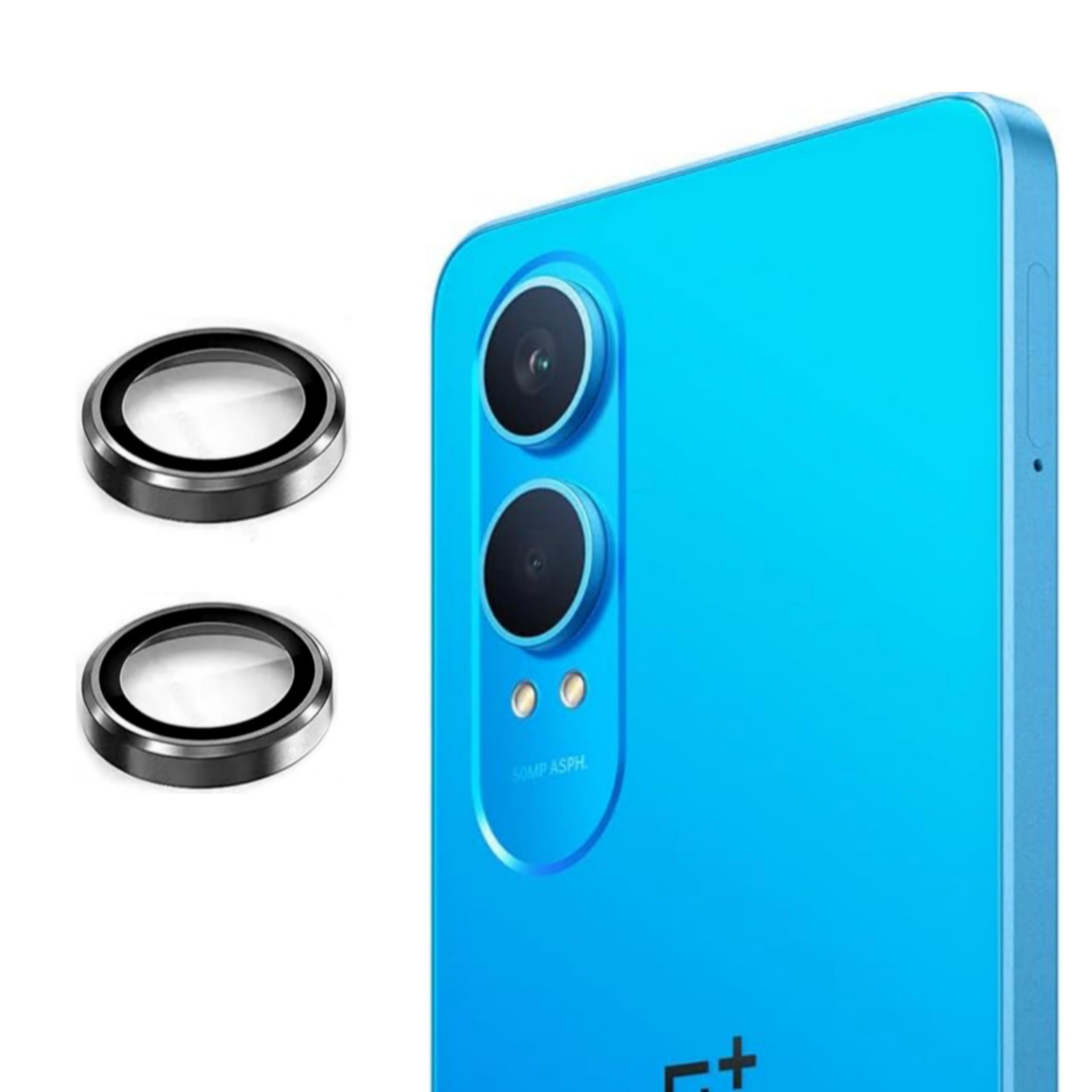 EMUNKS Metal Ring Camera Lens Protector for oneplus ce 4 lite 5g - Scratch-Resistant/3D Anti Shock/Anti-Scratch/Camera Tempered Glass (Black) (PACK OF 1 (2 Pieces) (B0D87T8BNY) Amazon Price History, Amazon Price Tracker