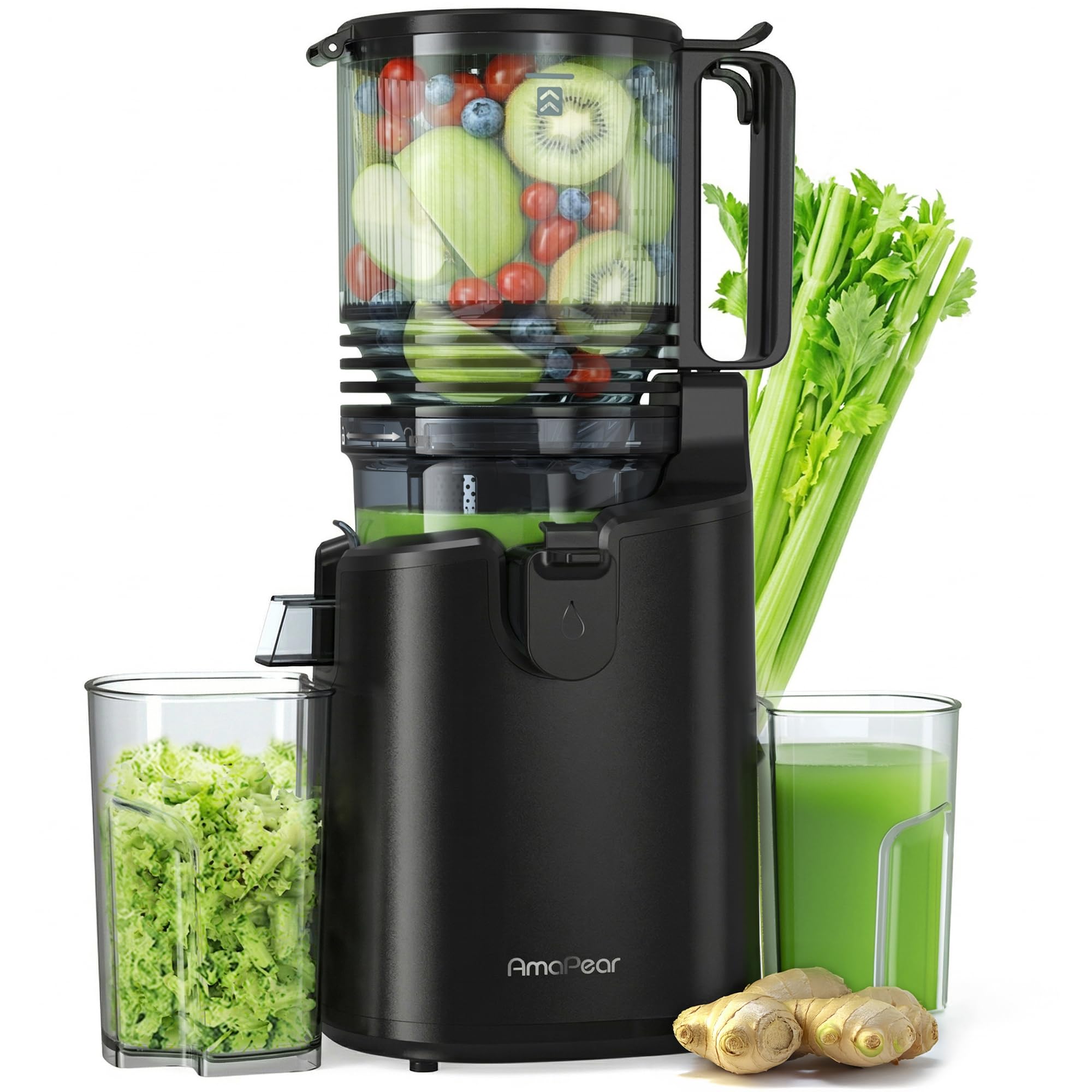 Extracteur de jus à froid fruits& légumes entiers 15cm grande bouche 3.5L