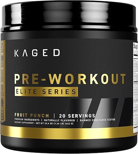 Miniatura 1 de Kaged Pre-Workout Powder  Kaged Pre-Workout Elite para hombres y mujeres  Alto estimulante para energía, concentración, bombas  L-citrulina, beta